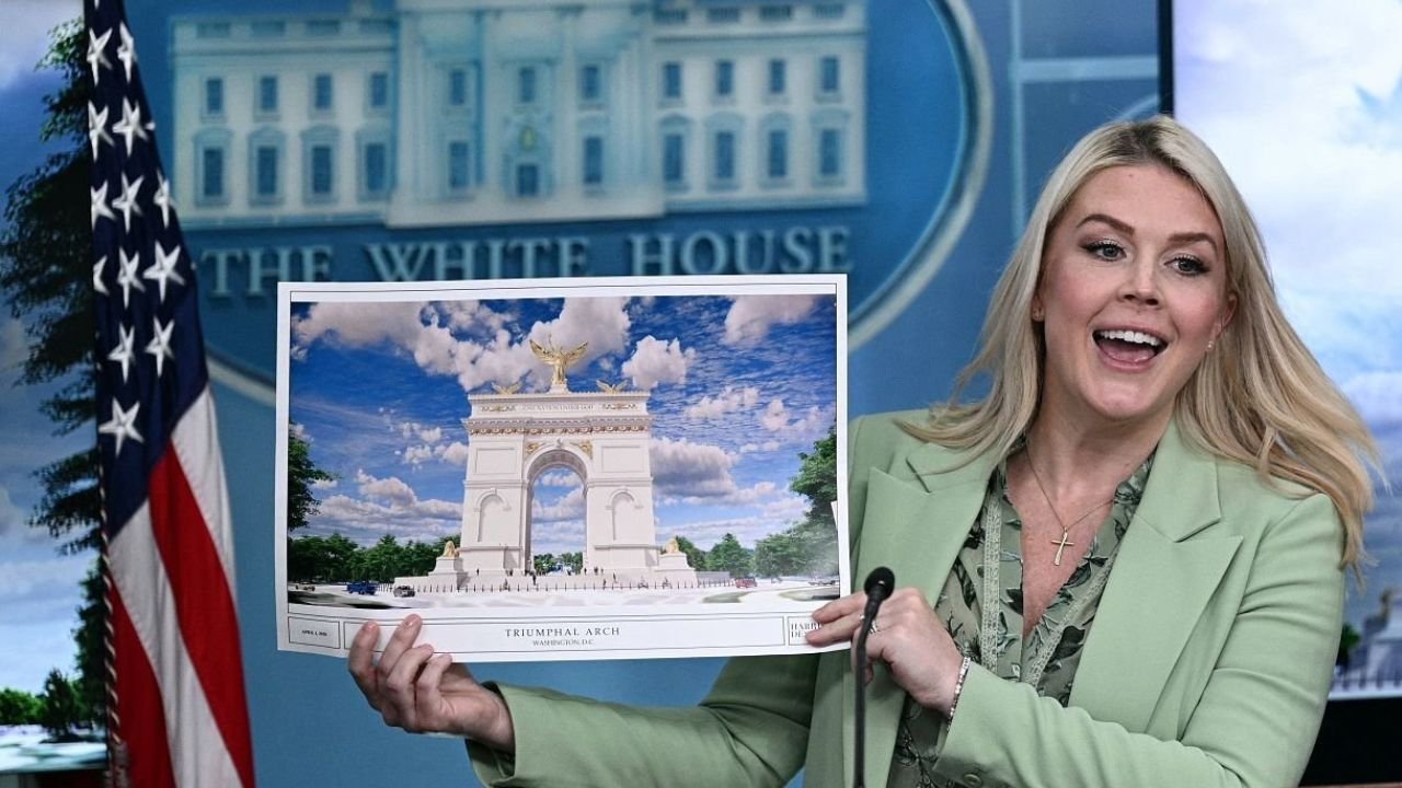 Karoline Leavitt unveils 250-foot ‘triumphal arch’ plan for America’s ...
