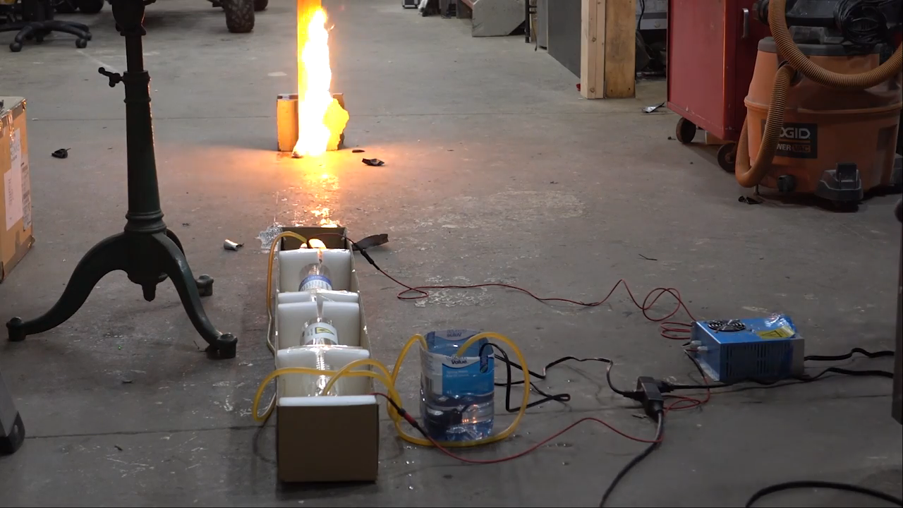 They fired an industrial laser outside its safety system