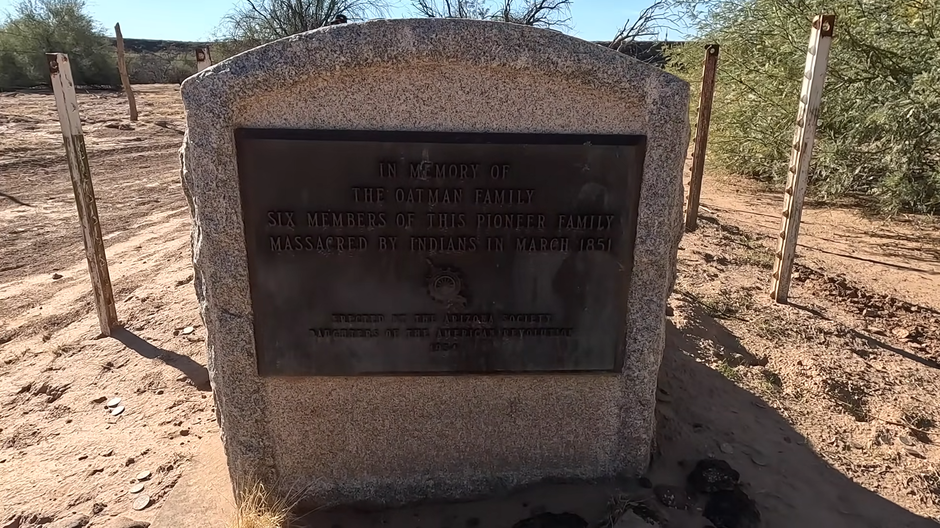 1851 massacre - A family of 9 was attacked in the desert