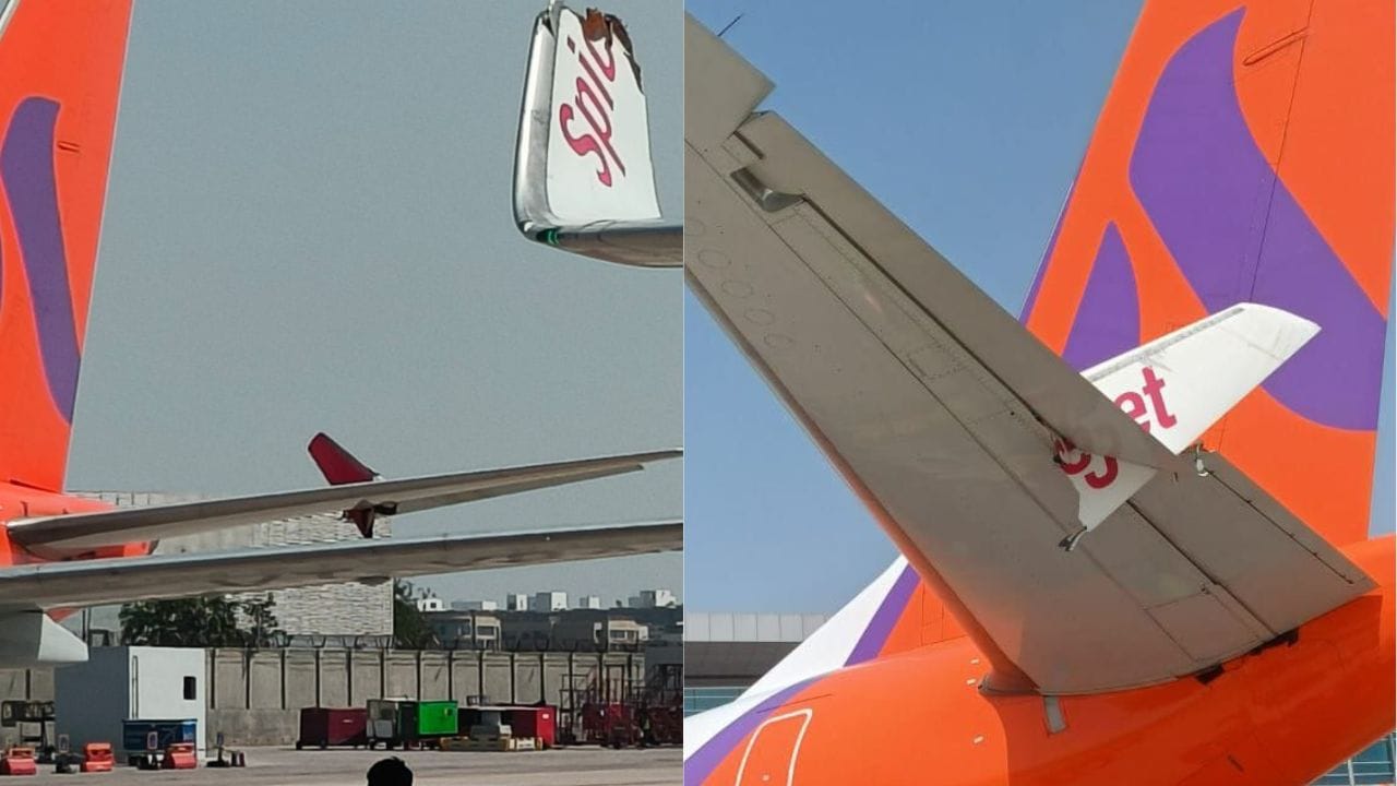 Major accident averted after SpiceJet aircraft hit parked Akasa plane ...