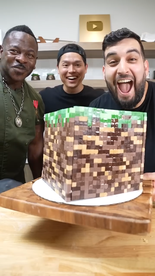 Minecraft cake in real life!