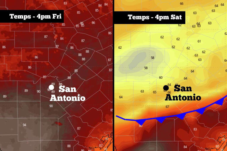 Weekend cold front is coming to South Texas. Here's how strong it will be.