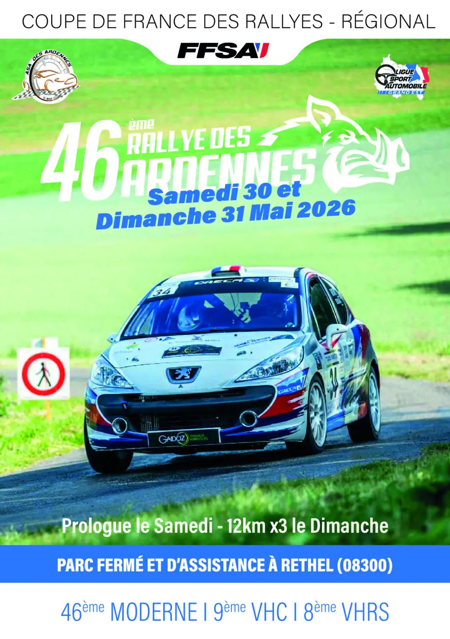 Classement rallye des Ardennes 2026 direct