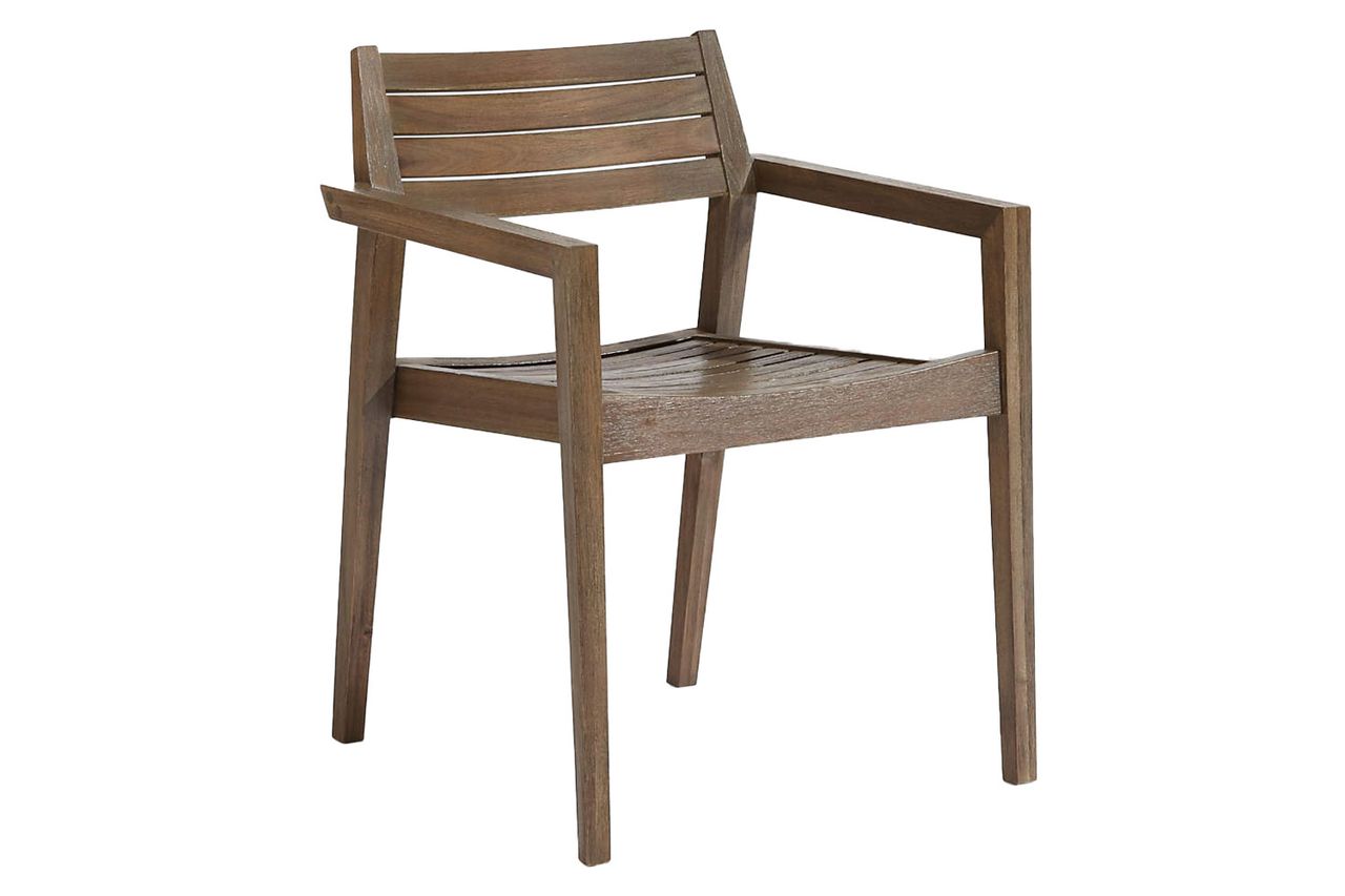 abaco wood stackable outdoor dining armchair item