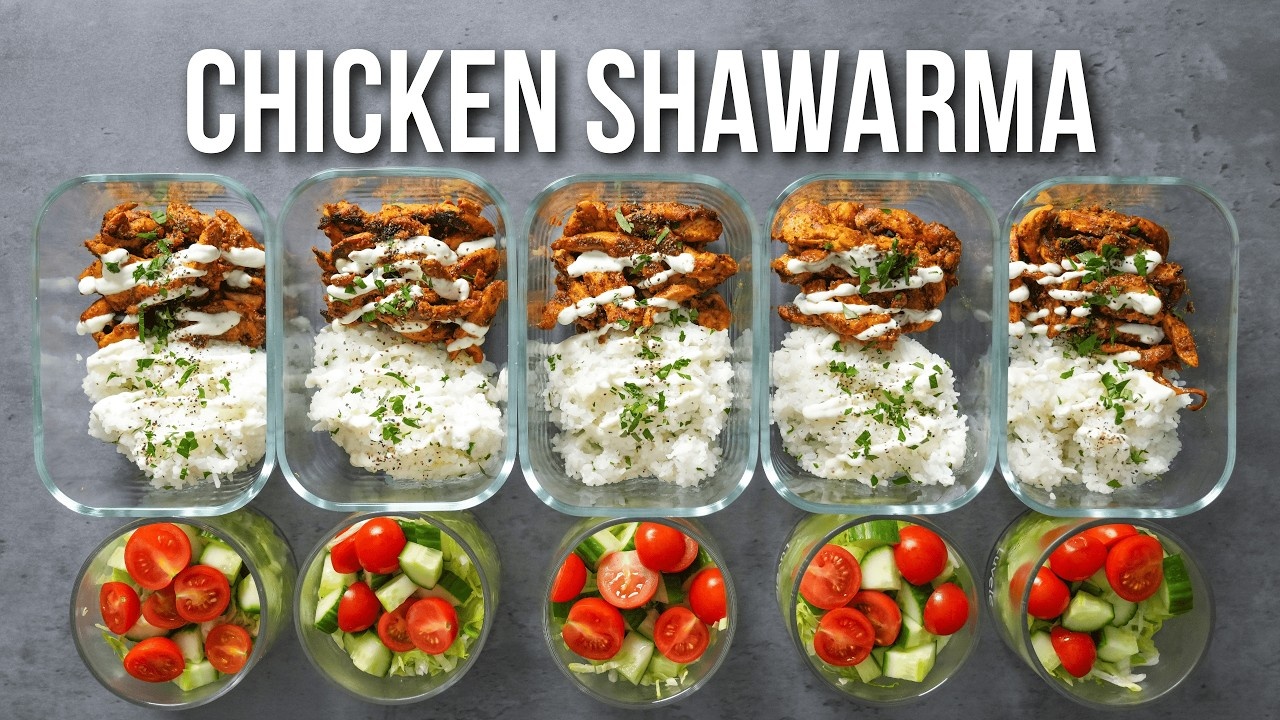 High protein chicken shawarma meal prep fresh all week