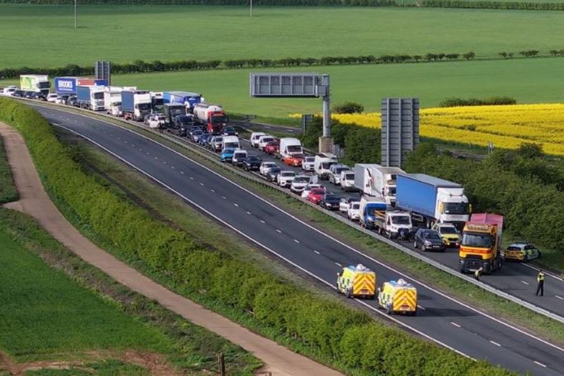 Man dies after being struck by lorry on A1(M) hard shoulder