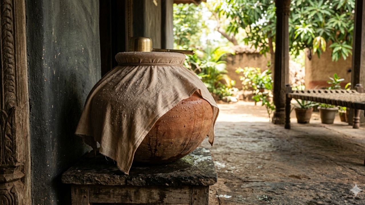 How to keep water cool in a matka all day naturally