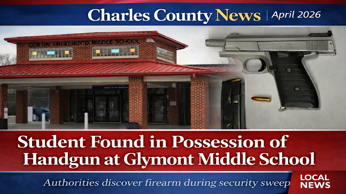 Handgun discovered on student at Charles County Middle School