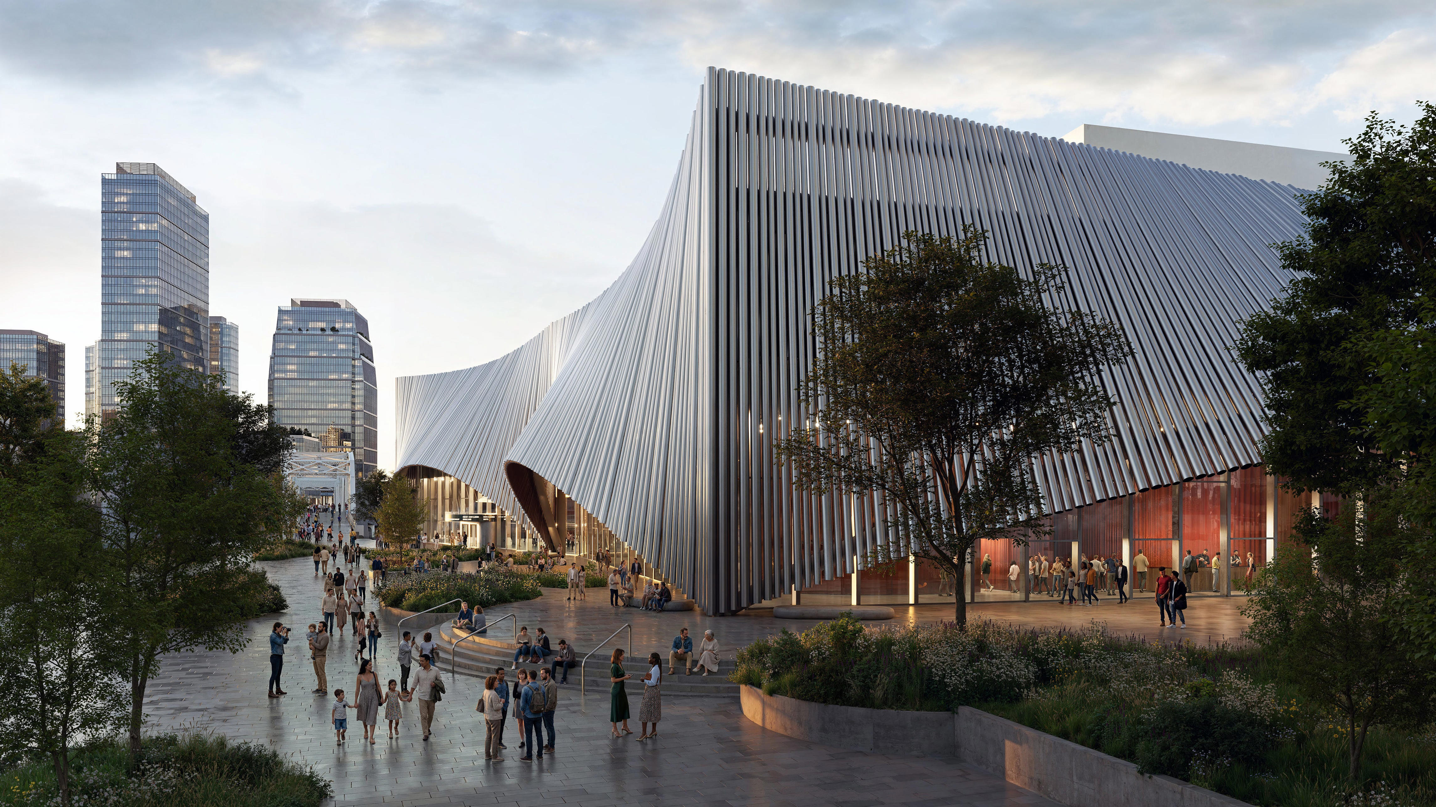 New TPAC renderings reveal sweeping metal façade and rooftop views