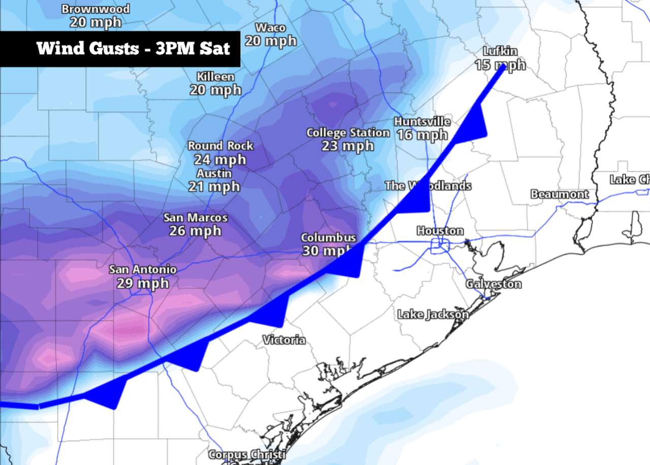 Weekend cold front is coming to South Texas. Here's how strong it will be.