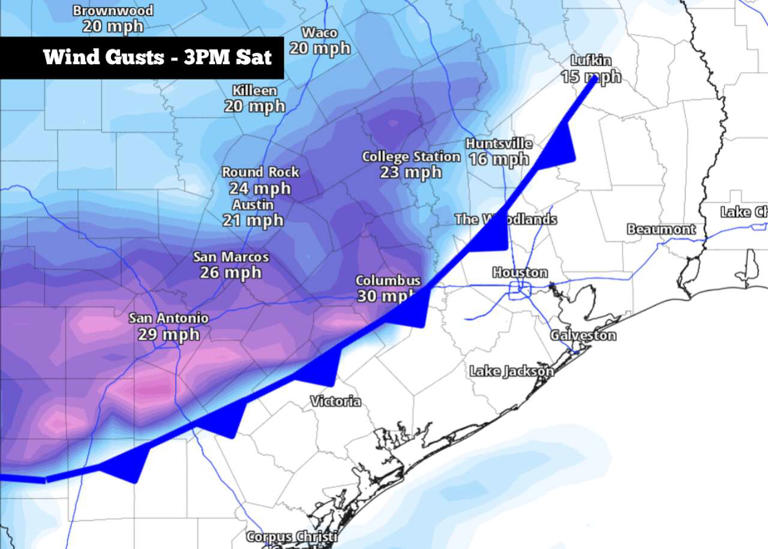 Weekend cold front is coming to South Texas. Here's how strong it will be.