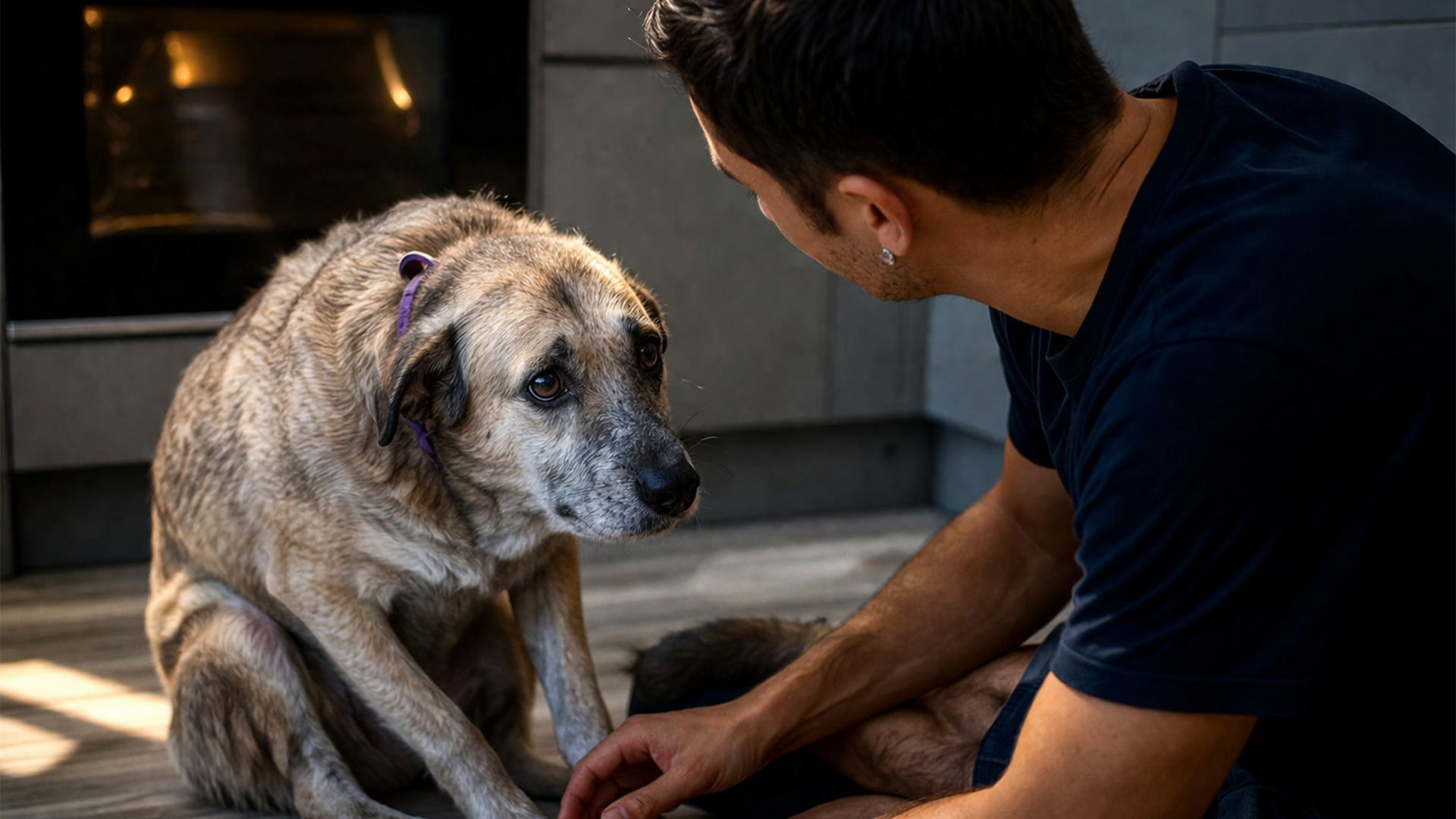 This neglected rescue dog finally gets a second chance
