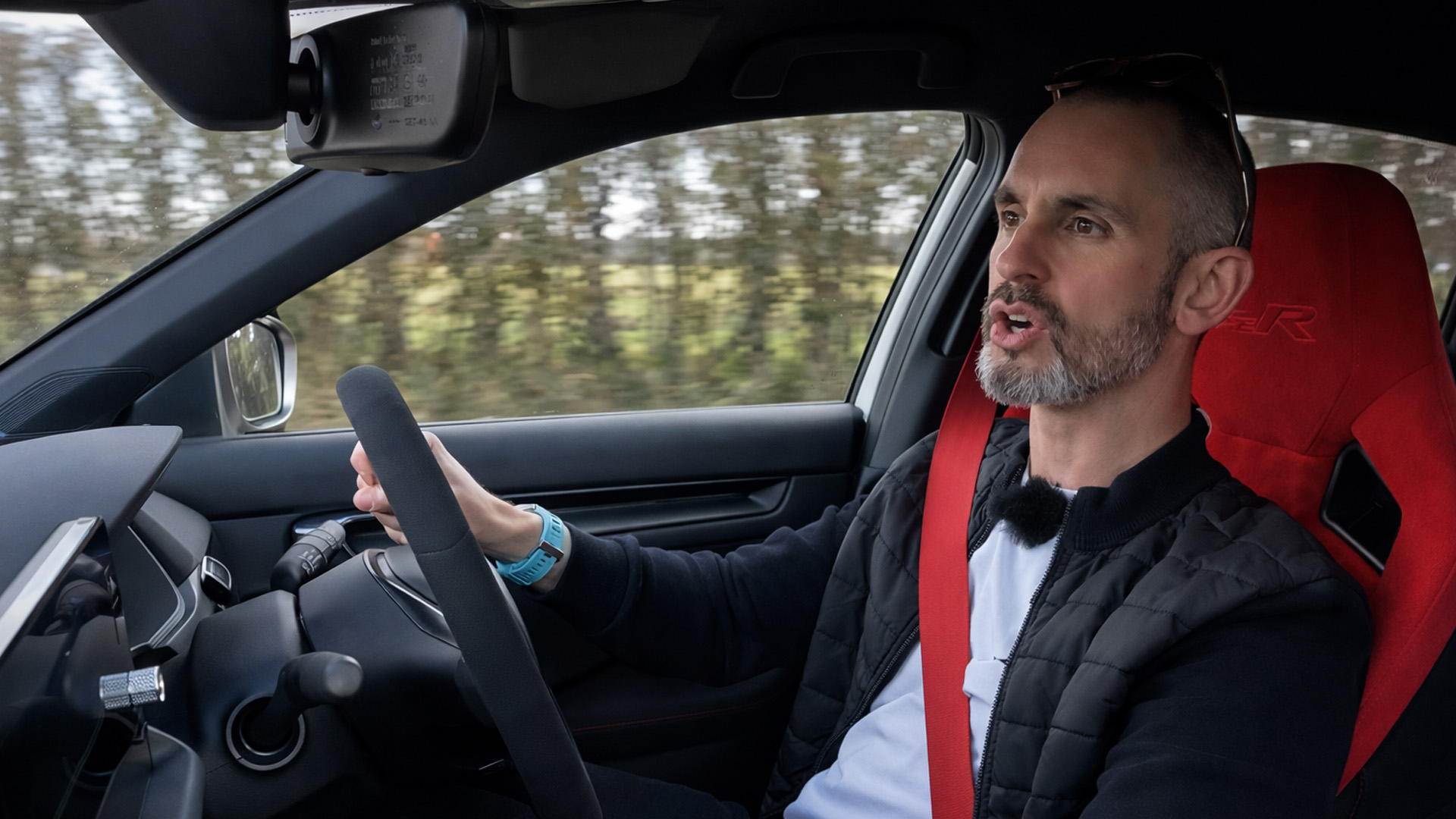 Enjoying the wild performance of the Honda Civic Type R on the road