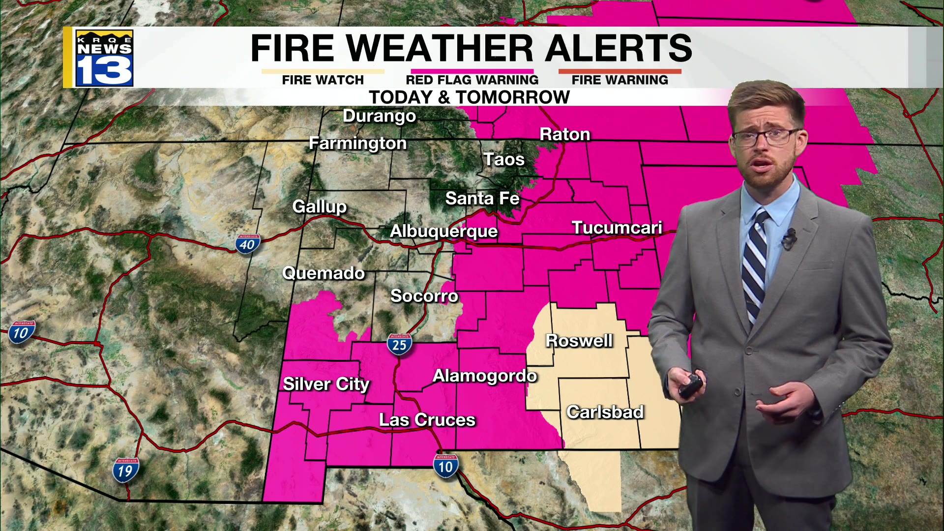Strong winds, fire danger before colder air arrives in New Mexico