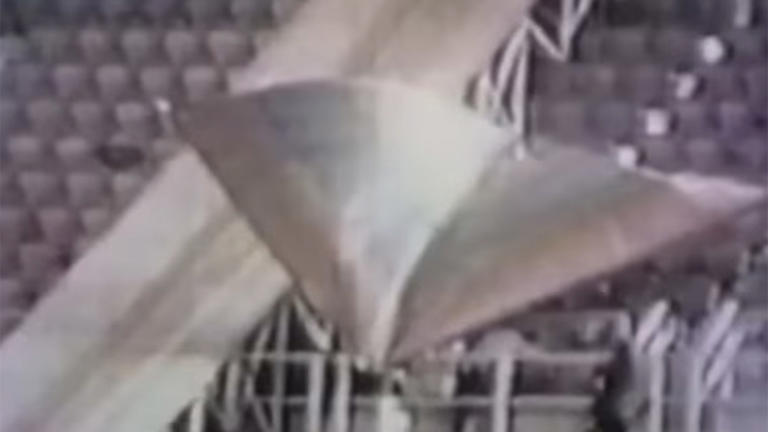 Crowd boos as stuntman nearly killed in baseball stadium