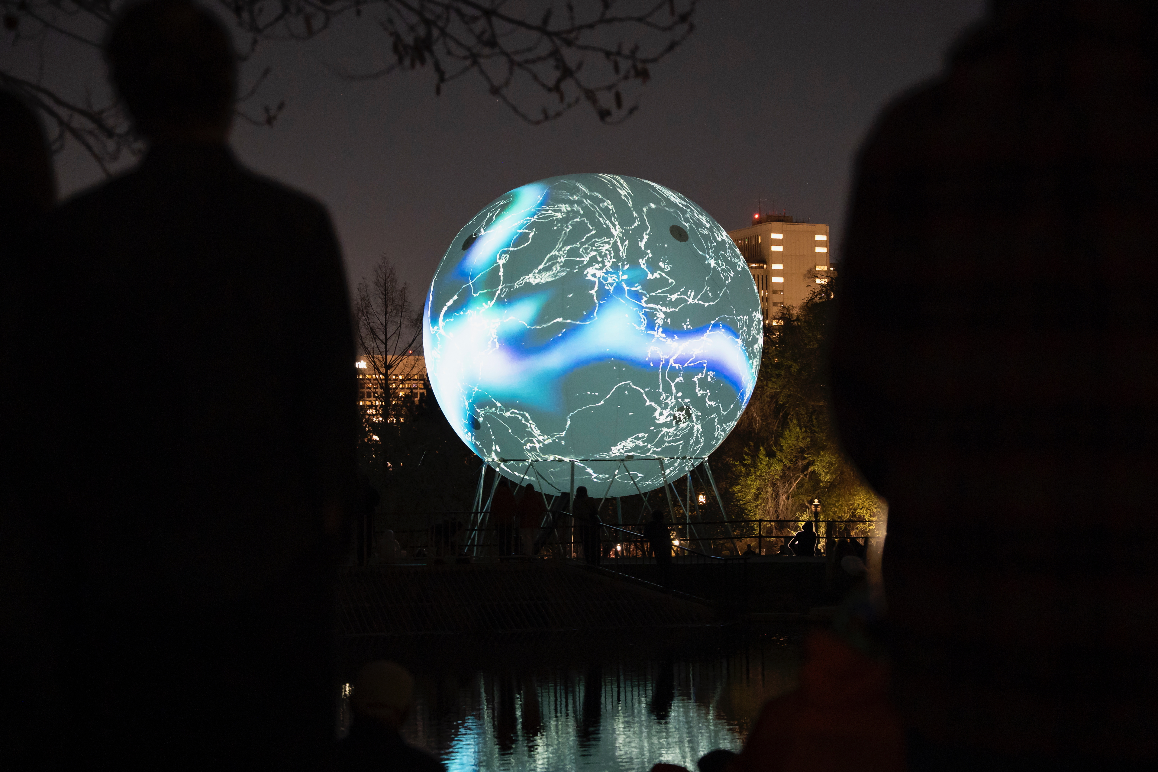 A glowing sphere towering over Utah sent an urgent artistic message ...