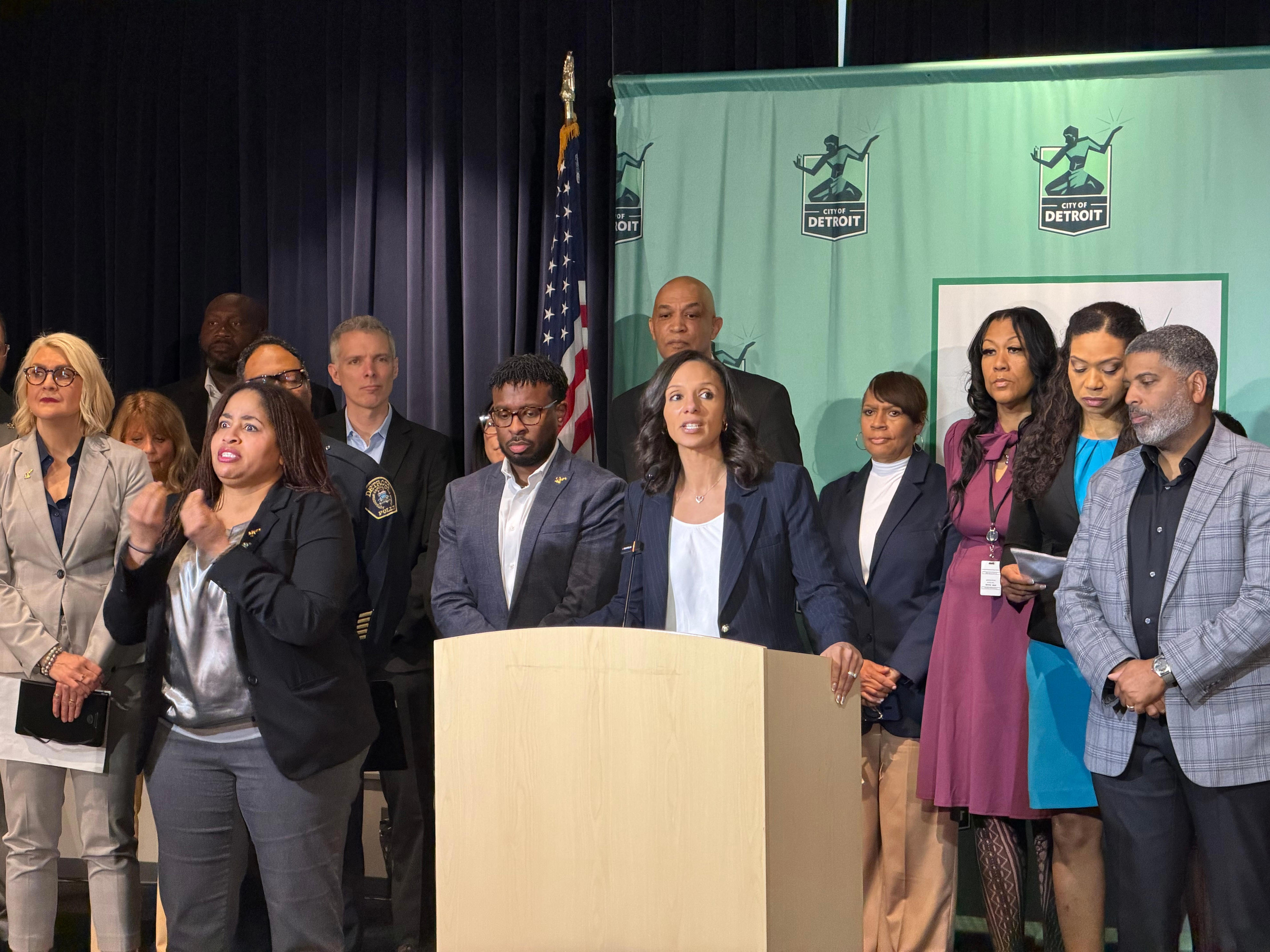 Mayor Mary Sheffield, Detroit police unveil 6-point public safety plan
