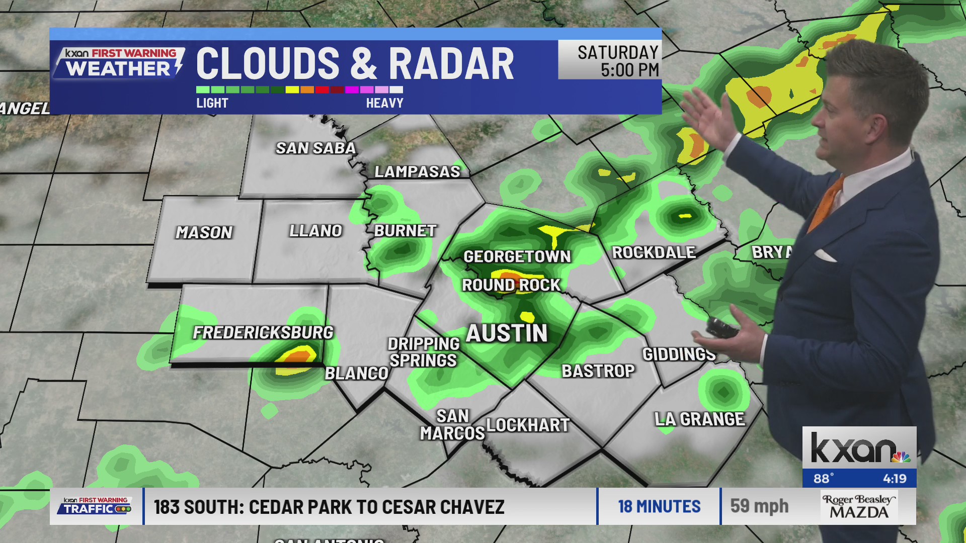 Dry now, but weekend cold front brings next rain chance | KXAN forecast ...