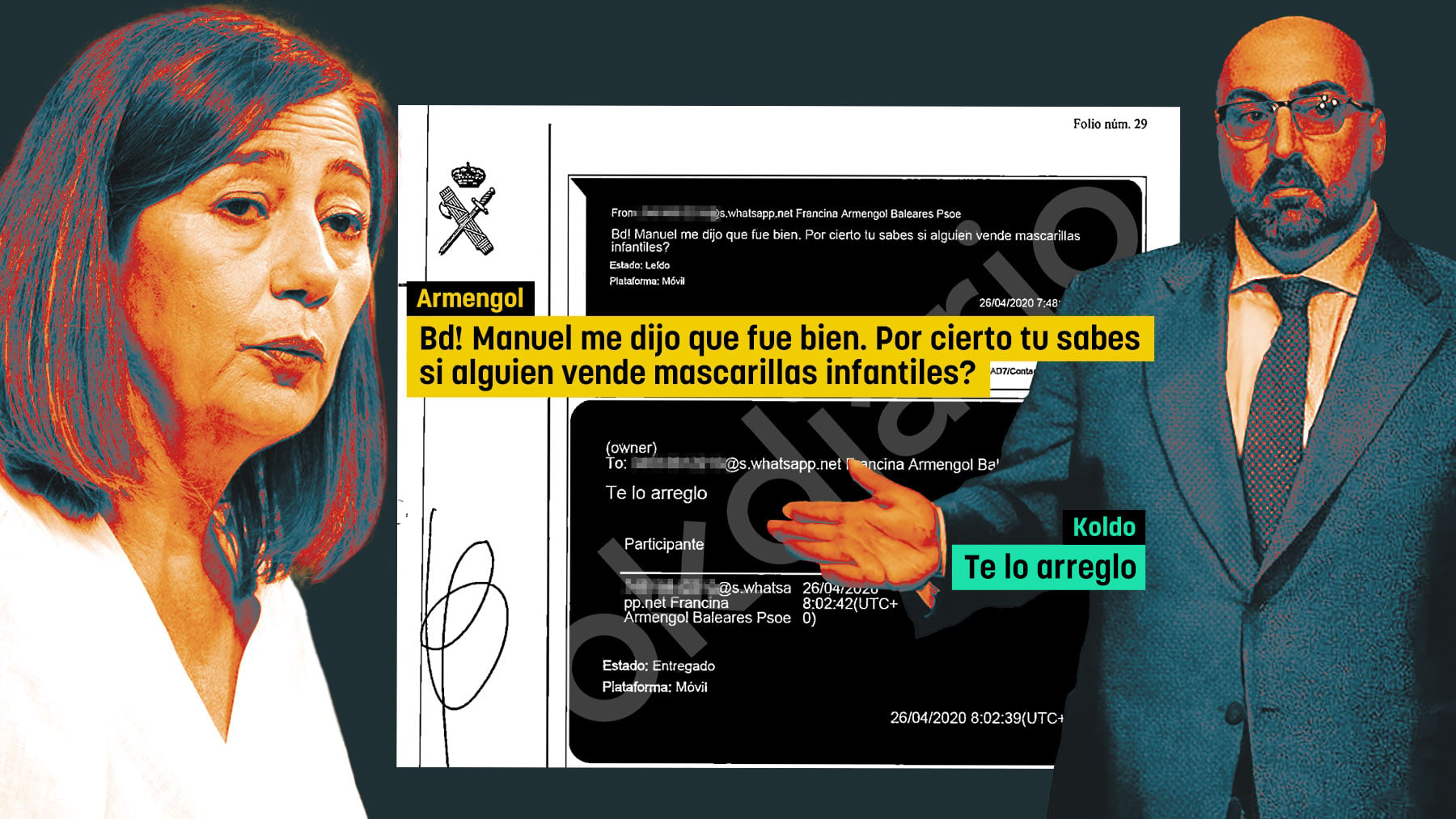La UCO destapa los mensajes de Armengol a Koldo que la presidenta del ...