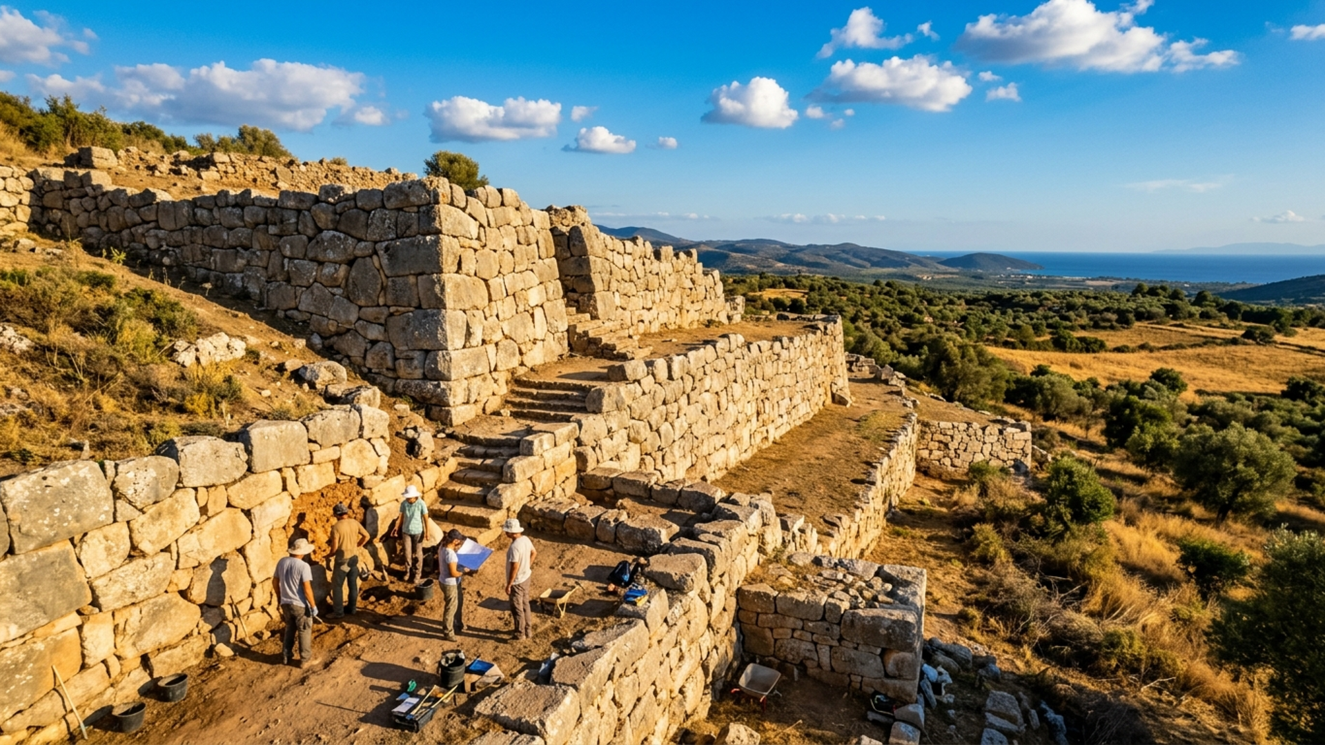 The lost Bronze Age capital above Navarino Bay, frescoes, Linear B, and ...