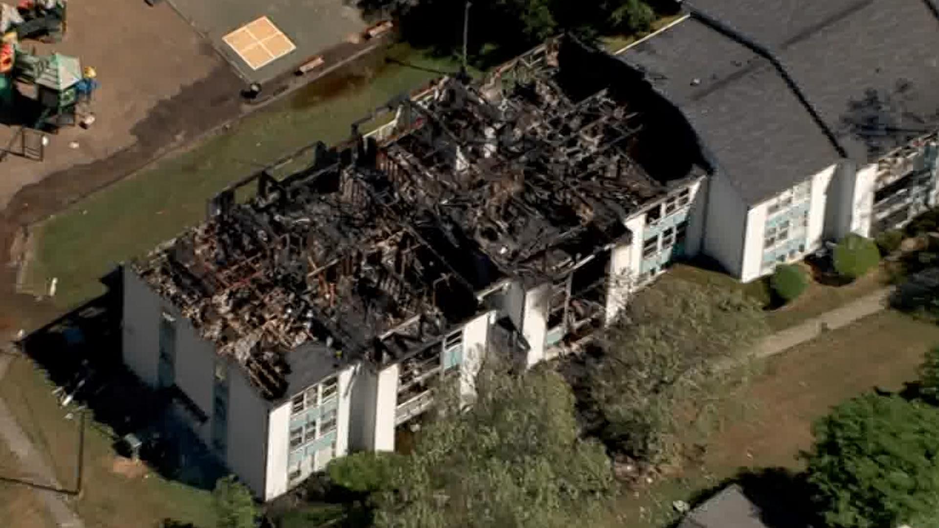 Crews battle flames at complex in Cobb County where prior fire killed 2 ...