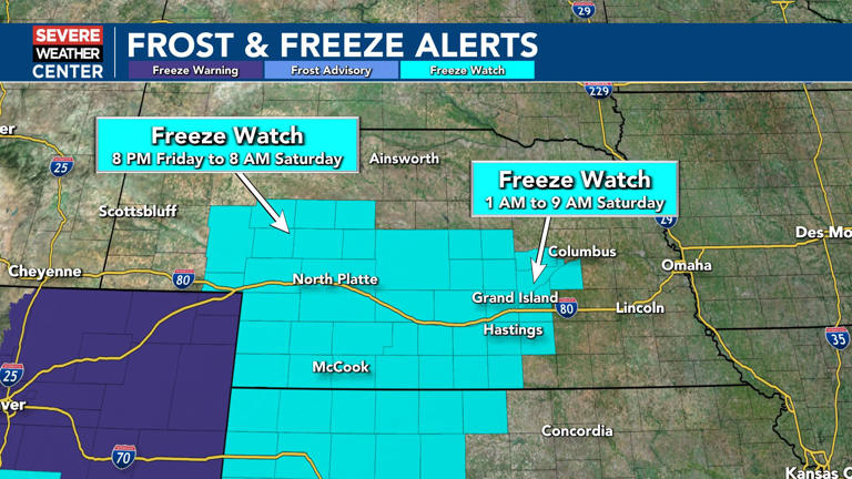 Dramatic temperature drop behind cold front Friday