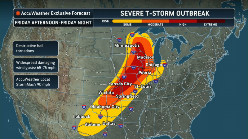 Forecasters warn of dangerous severe weather outbreak in the Midwest