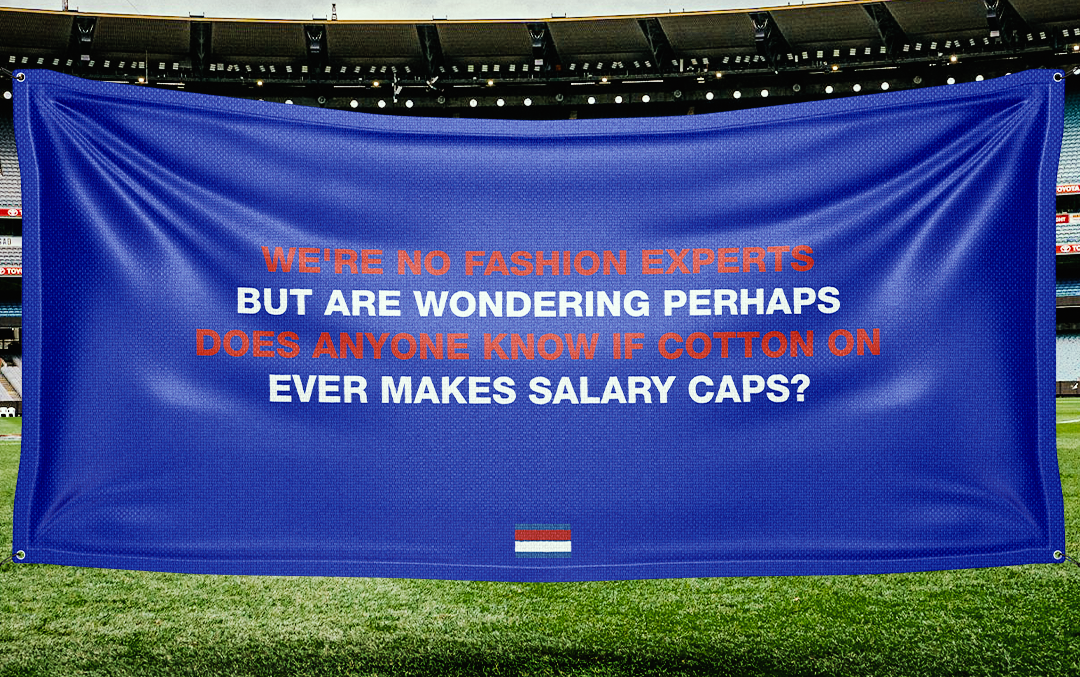 AFL 'Banner Man' pokes fun at Geelong major sponsor