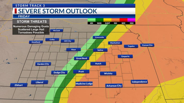 Storm Track 3 forecast: Friday’s severe chance, freeze watch weekend