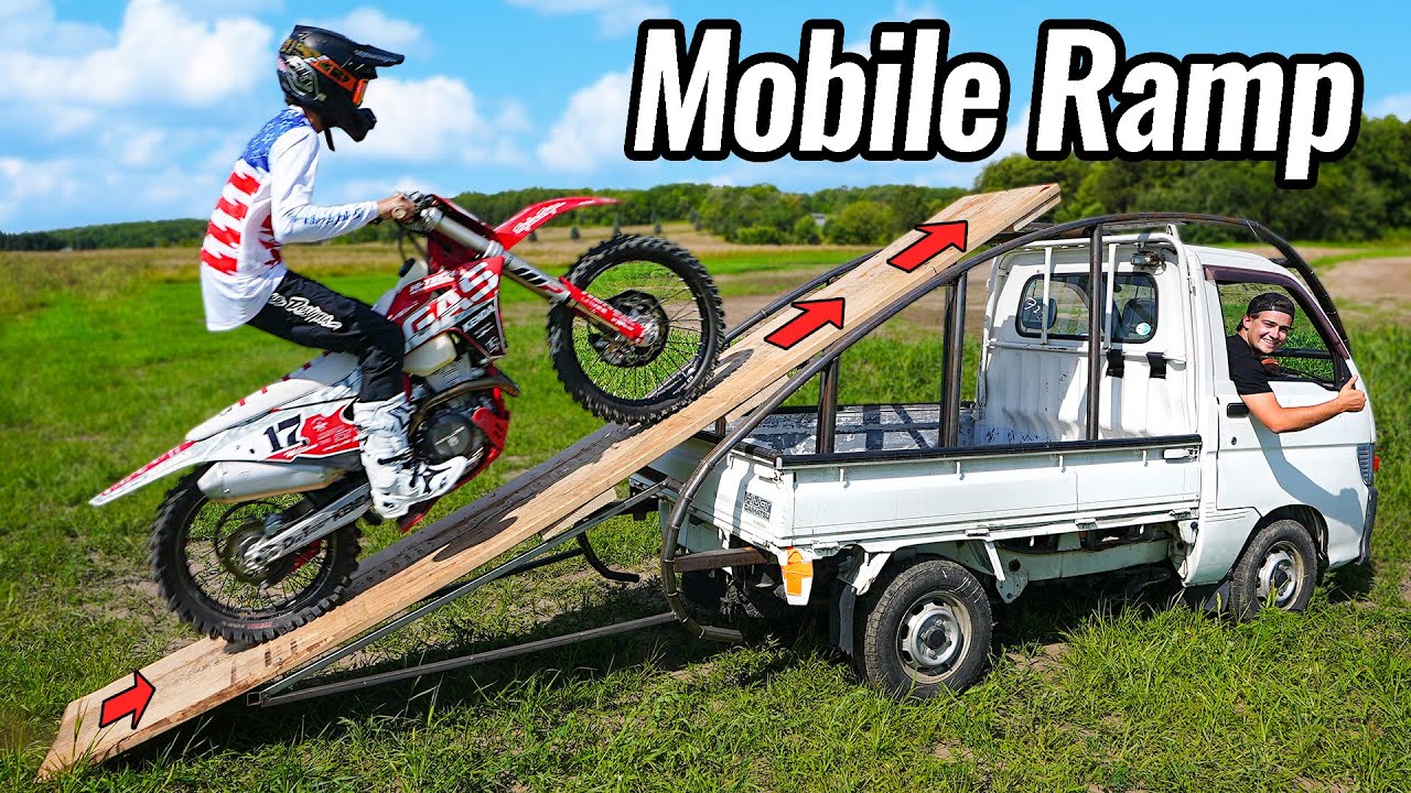 Mini truck dirt bike ramp 💥
