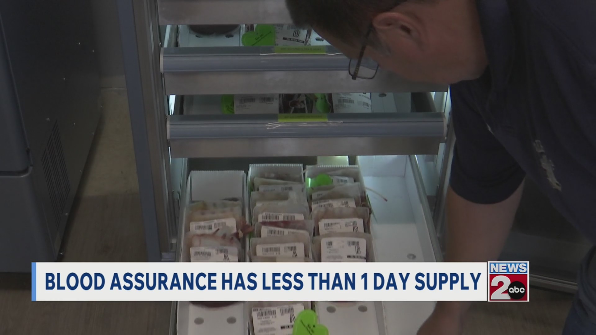 Blood Assurance has less than 1 day supply of blood