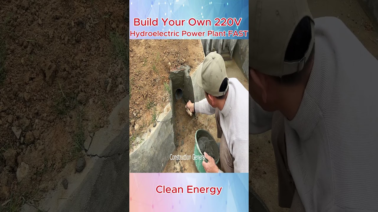 Build your own 220V hydroelectric power plant fast