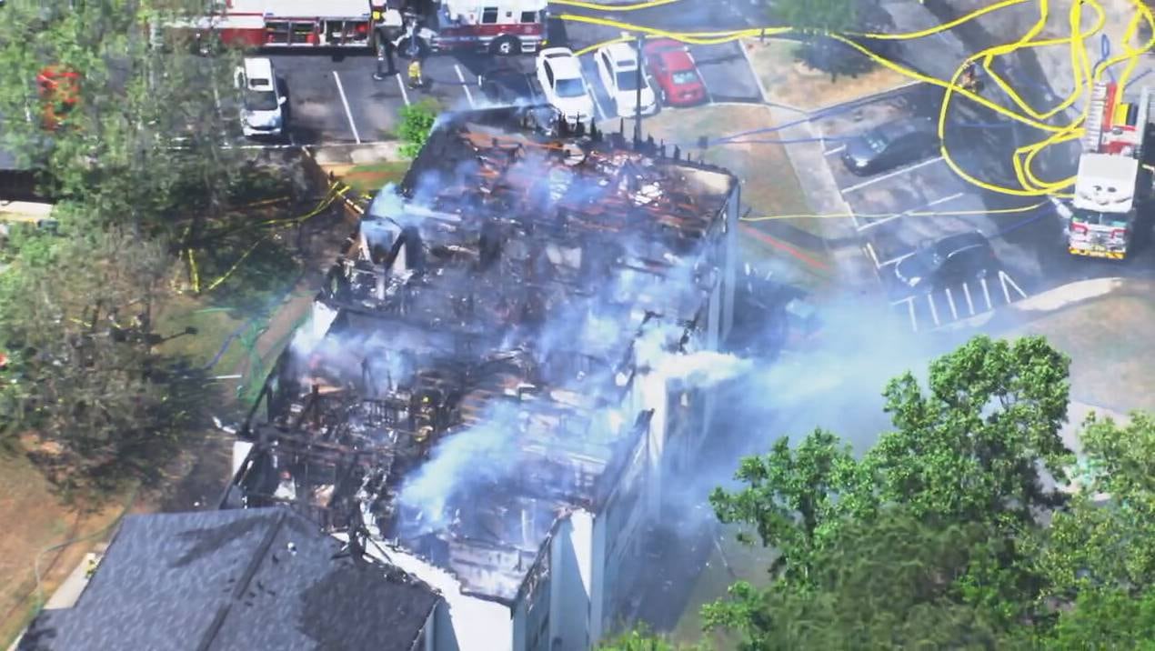 Crews battle fire at metro Atlanta apartments months after another fire ...
