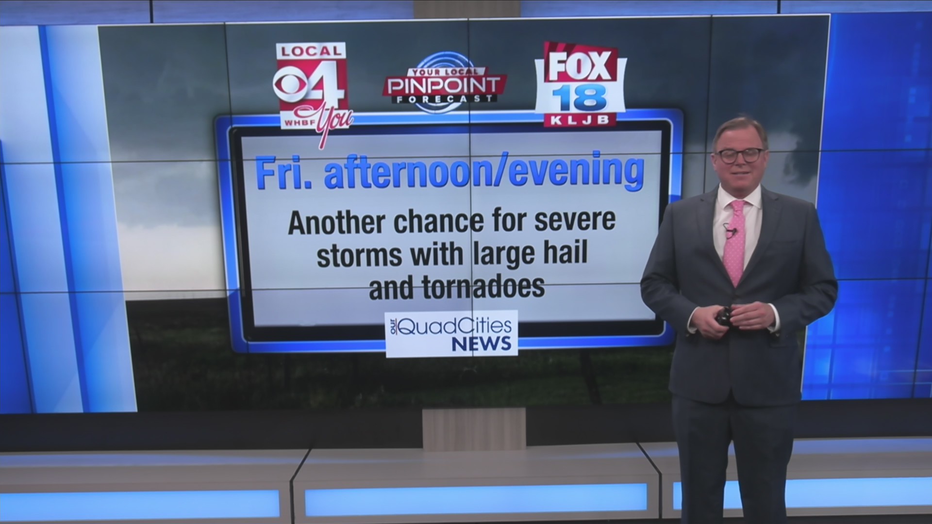 Severe t'storms likely Friday evening in the Quad Cities