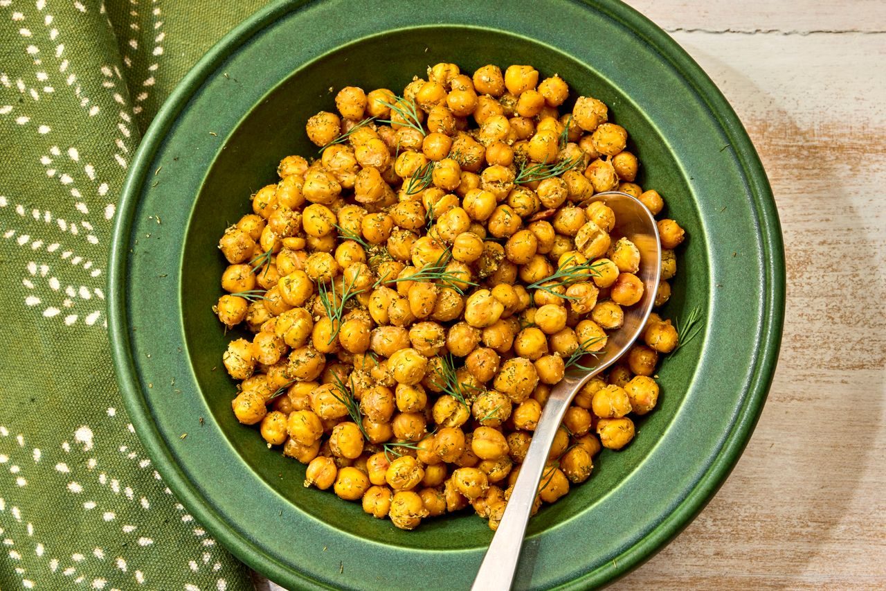 A recipe image of Dill Pickle Crispy Chickpeas