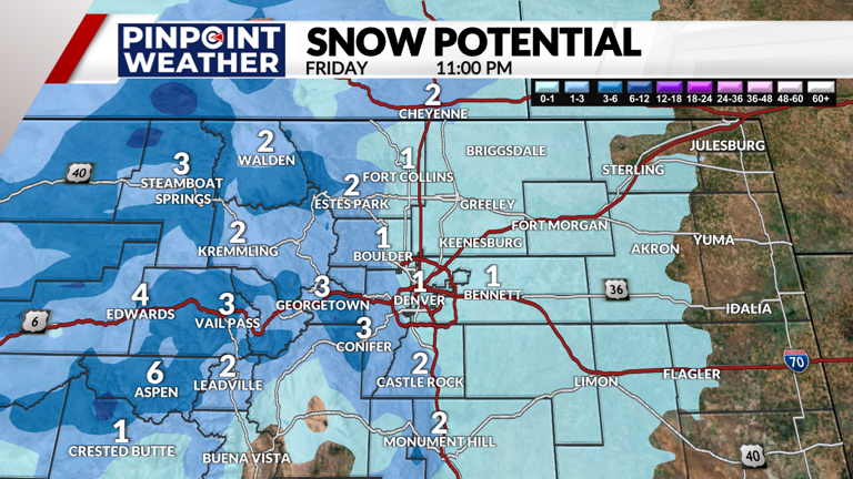 Denver weather: Pinpoint Weather Alert Day Friday as snow, cold ...