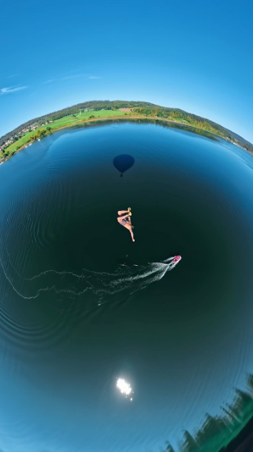 Jumping from a hot air balloon at 36 meters