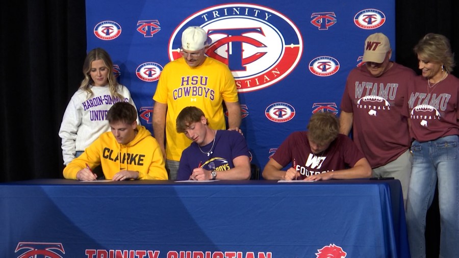 Three Trinity Christian student-athletes ink college commitments