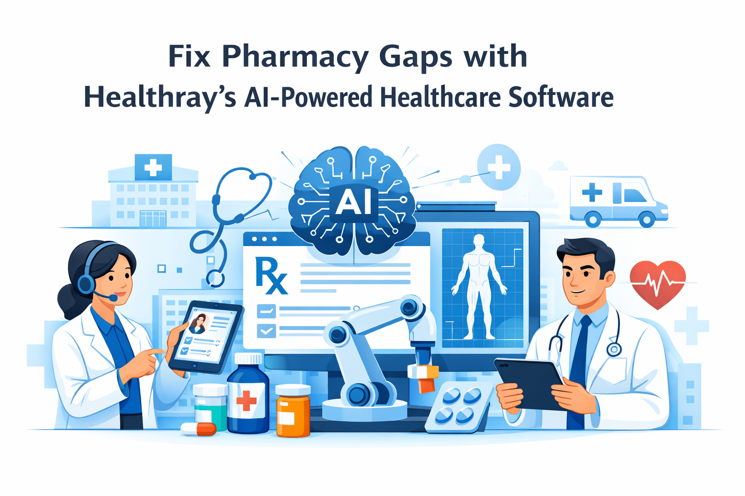 Fix pharmacy gaps with Healthray’s AI-powered healthcare software