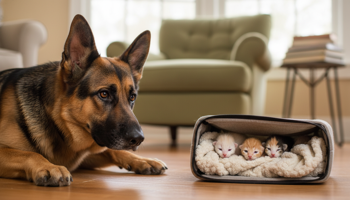 The viral sensation: German shepherd Max meets his match