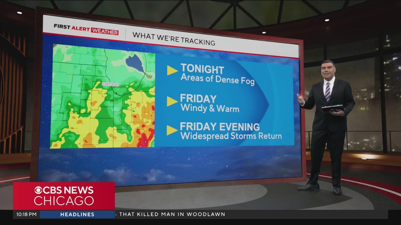 Chicago weather: Dense fog overnight, storms return Friday