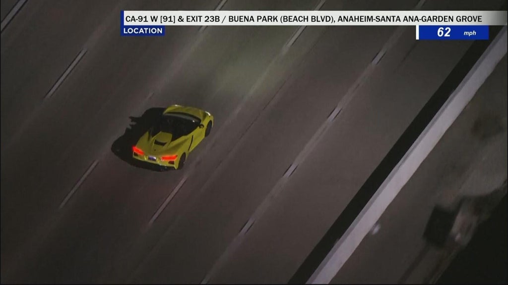 Suspect crashes Chevy Corvette during Southern California police pursuit
