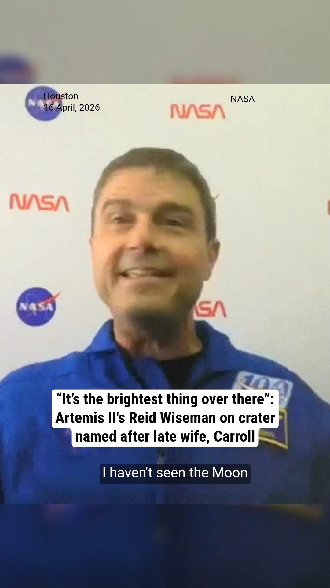 “It’s the brightest thing over there”: Reid Wiseman on moon crater ...