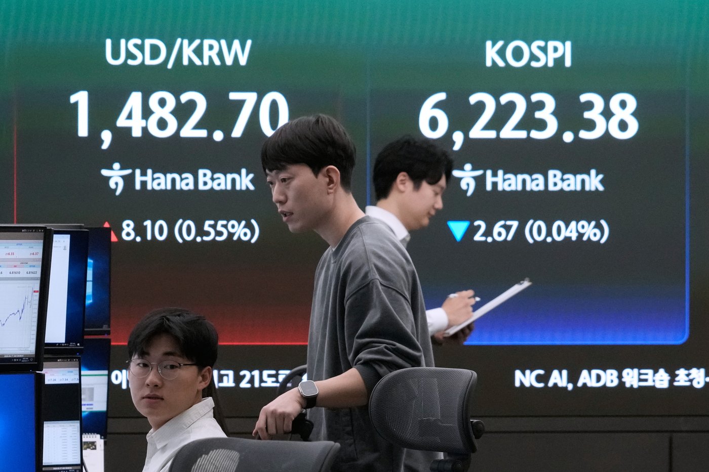 Asian stocks lower and oil falls after Wall Street sets another record ...