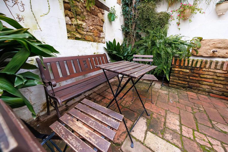 Moss removal from patio and garden furniture with basic 49p fridge item