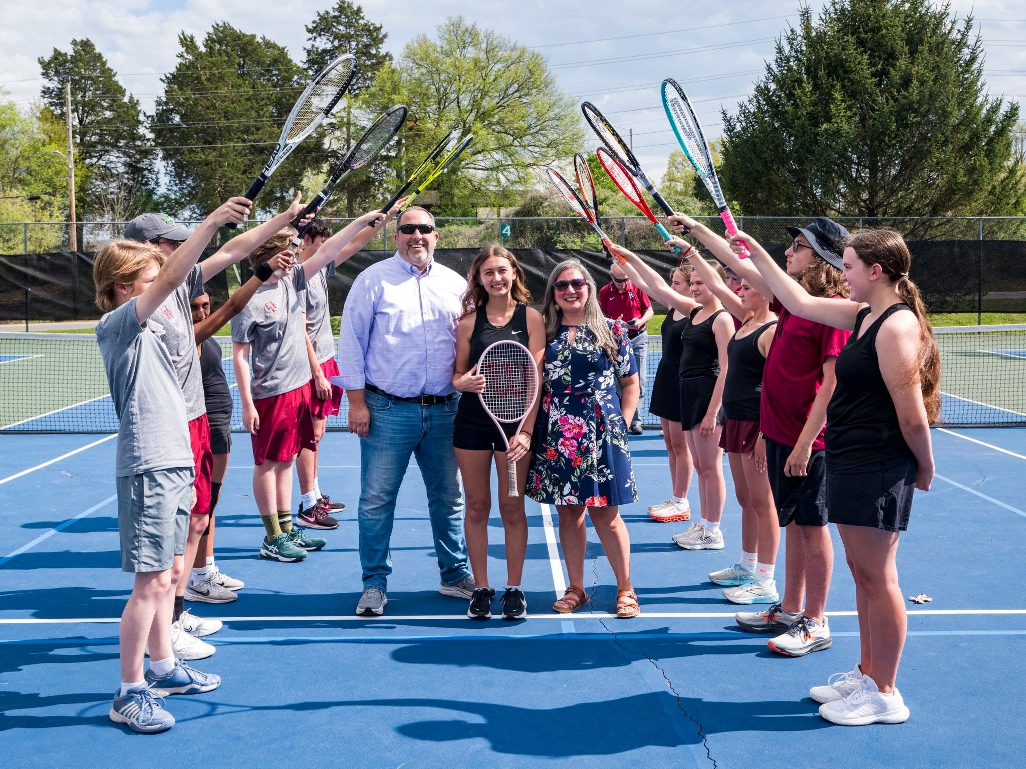 Tears and a win at senior night for Oak Ridge High tennis