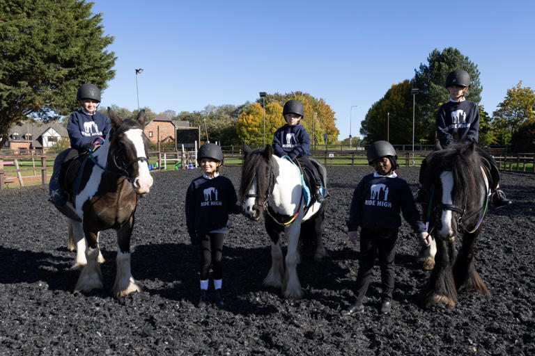 Young riders in Milton Keynes celebrate donation from Morrisons Foundation