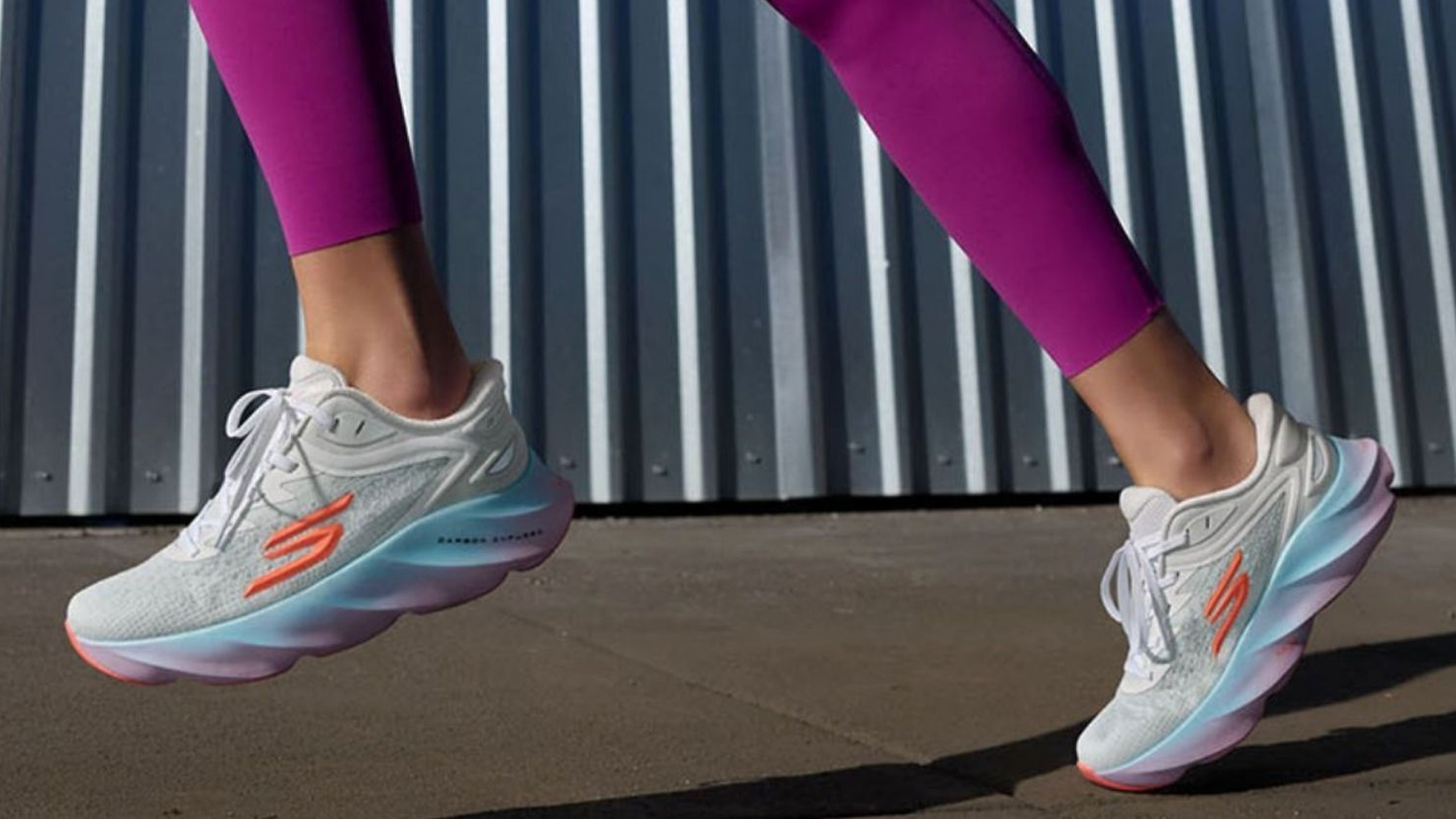 Cushioned Skechers Aero Burst running sneakers can go the distance