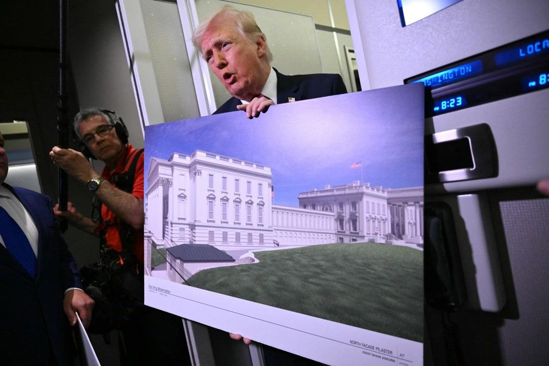 Trump claims ballroom is key to national security