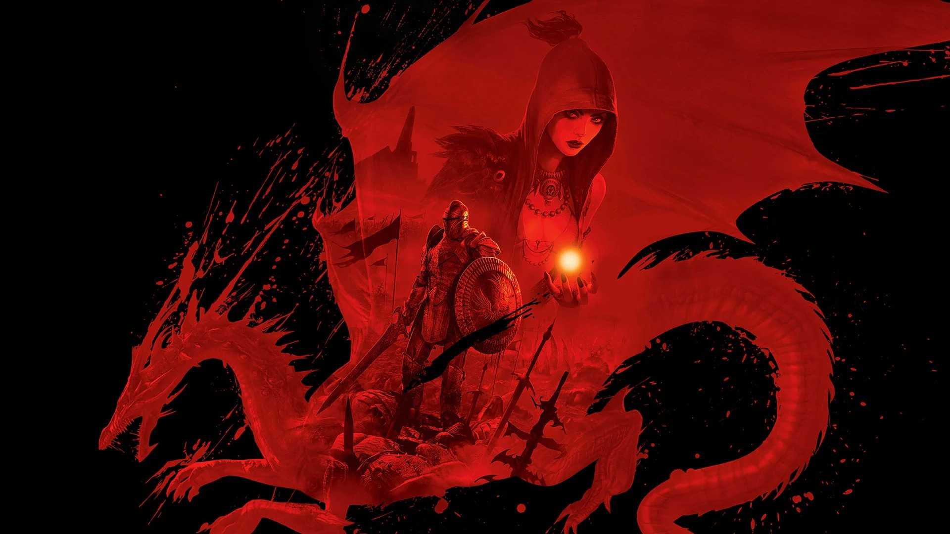 Dragon Age origins cover art with morrigan
